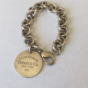 Return to Tiffany sterling silver charm bracelet